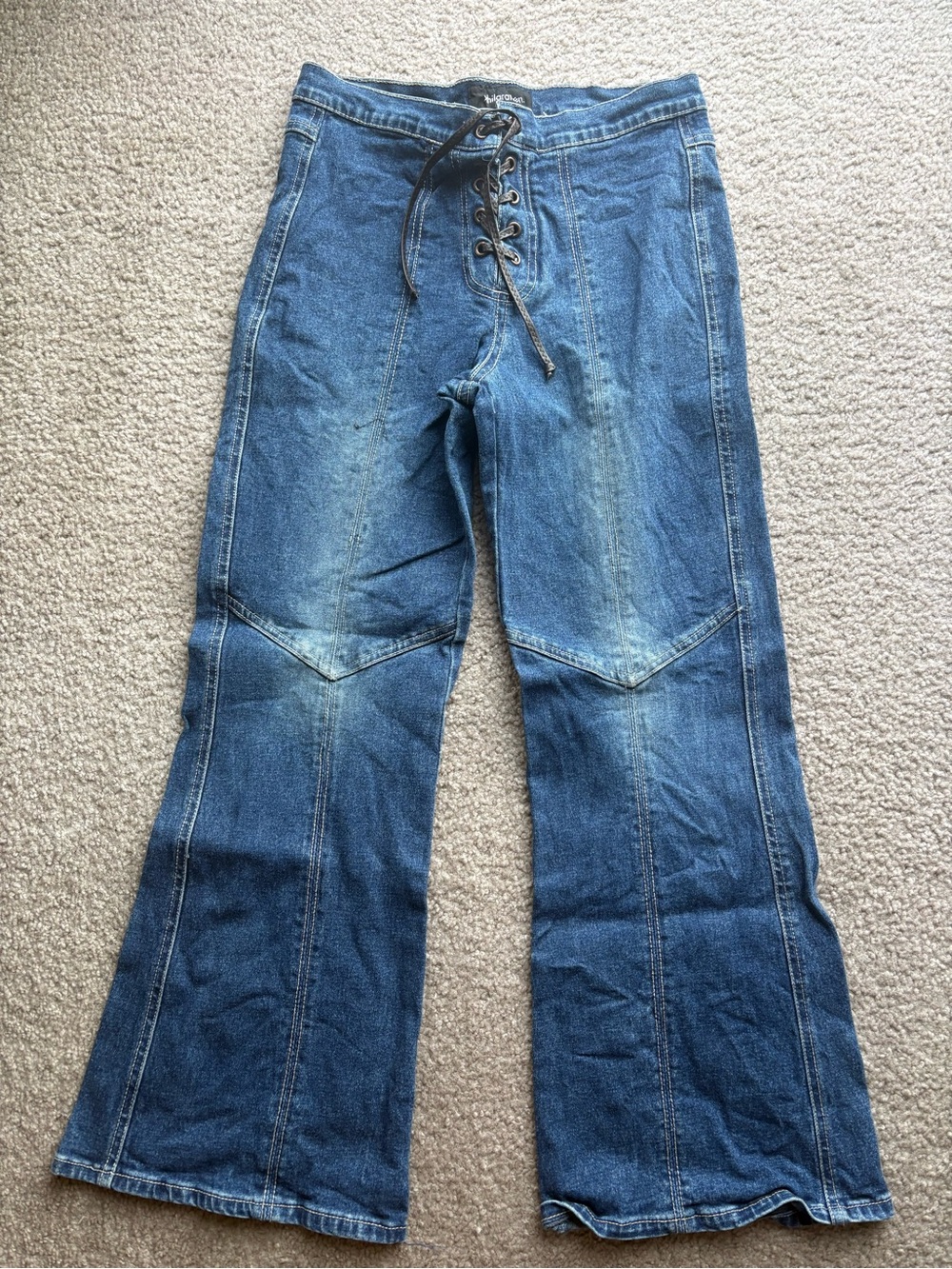 Y2K lace up jeans 👖